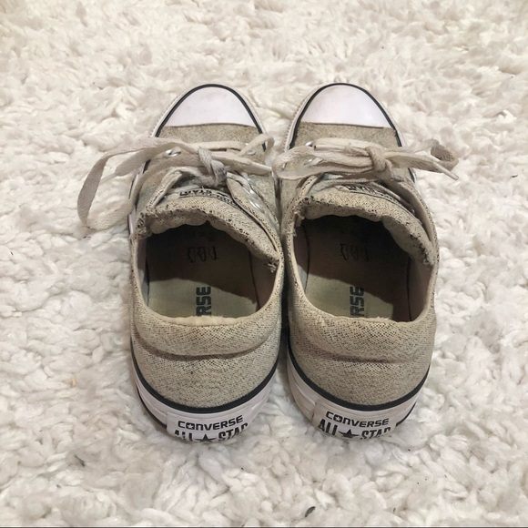 Converse Chuck Taylor All Star Women’s Heavy Canvas low Top Sneakers Tan 6 - Picture 3 of 10